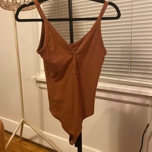 Brown tank bodysuit